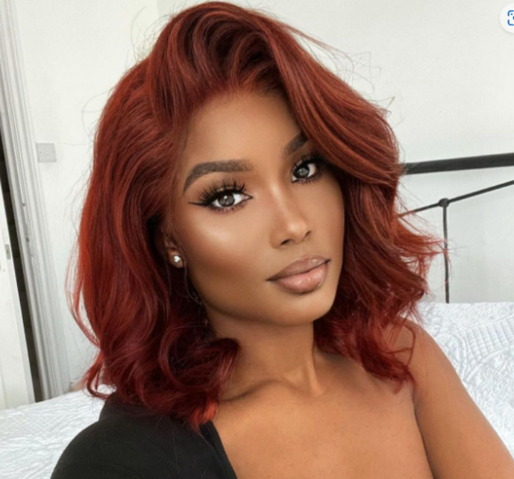 Reddish Brown #33 New Body Wave Wigs Barrel Curls Short Bob Wig