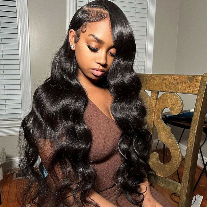 Long Body Wave Human Hair 13×4 HD Lace Frontal Wigs 30″ 32″ 34″ 36″