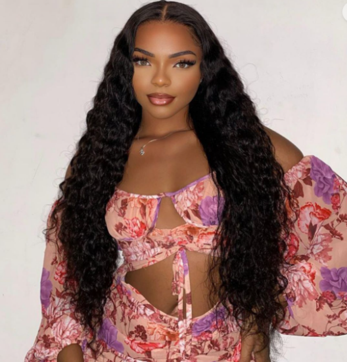 Long Water Wave Human Hair 13×4 HD Lace Frontal Wigs 26″-36″