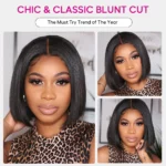 Tinashe hair bone straight 2x6 bob wig 2