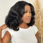 Tinashe hair part max 9x6 lace loose body short wig (2)