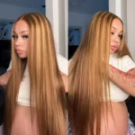 Tinashe hair glueless highlight 6-22 straight wig