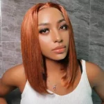 Tinashe hair reddish brown glueless bob wig (3)