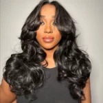Tinashe hair curtain bangs body wave lace wig (4)