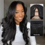 Tinashe hair yaki loose wave V part wig (2)