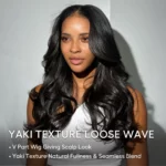 Tinashe hair yaki loose wave V part wig (3)