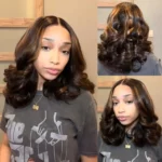 Tinashe hair highlight brown loose wave wig 3
