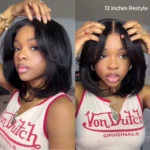 Tinashe hair kinky straight glueless bob wig (1)