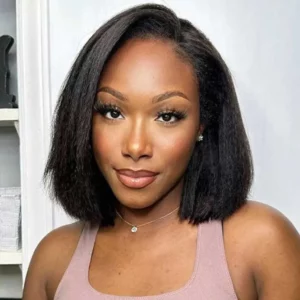 Tinashe hair kinky straight glueless bob wig (3)