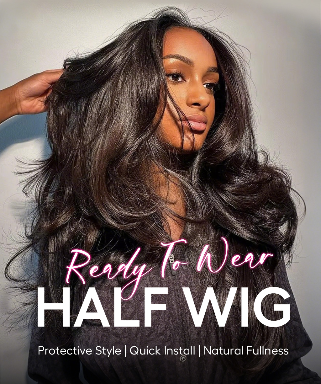 Tinashe hair yaki loose wave half wig detail 1