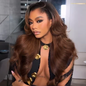 Tinashe hair ombre brown layered loose wave wig (1)