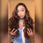 Tinashe hair ombre brown layered loose wave wig 1