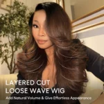 Tinashe hair ombre brown layered loose wave wig (8)