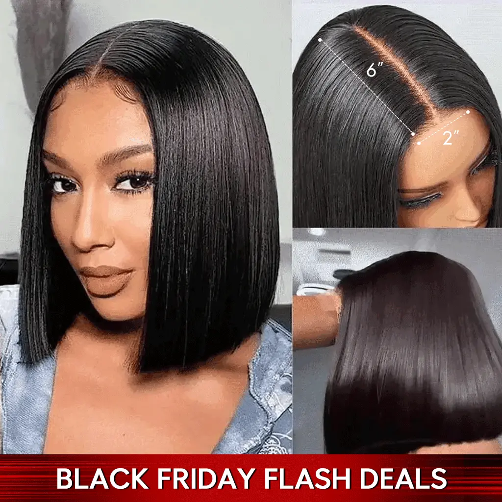 Tinashe hair double drawn 2x6 bob wig