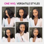 Tinashe hair kinky straight half bob wig