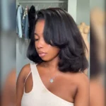 Tinashe hair kinky straight half bob wig 2