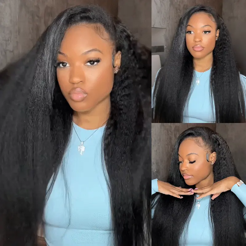 Tinashe hair kinky straight half wig (3)