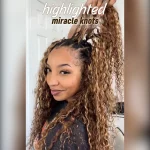 Tinashe hair highlight burmese curly crochet hair