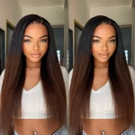 Tinashe hair ombre brown yaki straight v part wig (3)