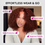 Tinashe hair reddish brown kinky curly bob wig (1)