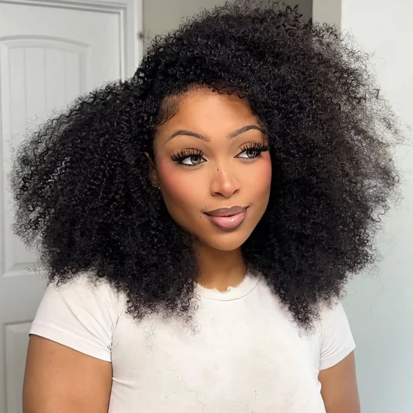 Tinashe hair kinky curly half wig with layers (1)