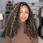 Tinashe hair highlight 1b-22 burmese curly half wig (2)