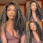 Tinashe hair highlight 1b-22 burmese curly half wig (3)