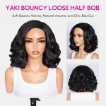 Tinashe hair yaki bouncy loose bob half wig 2