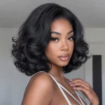 Tinashe hair yaki bouncy loose bob half wig 4