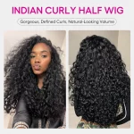 Tinashe Hair Indian Curly half wig (5)