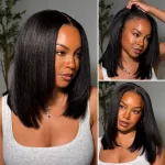 Tinashe Hair yaki straight bob v part wig (5)